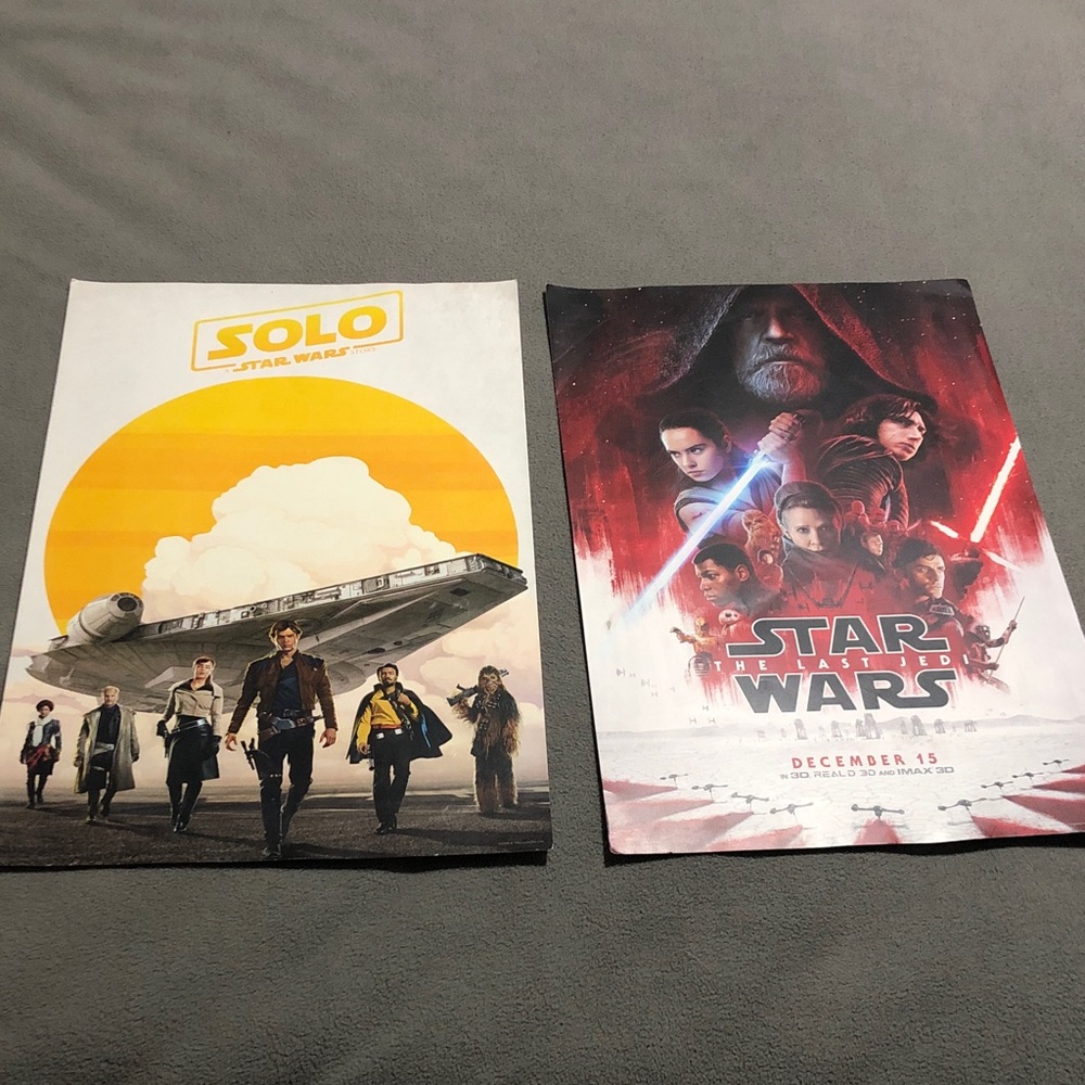 Star Wars 19” x 13” Glossy Print Promotional Posters Bundle Lot of 2 Pls Read